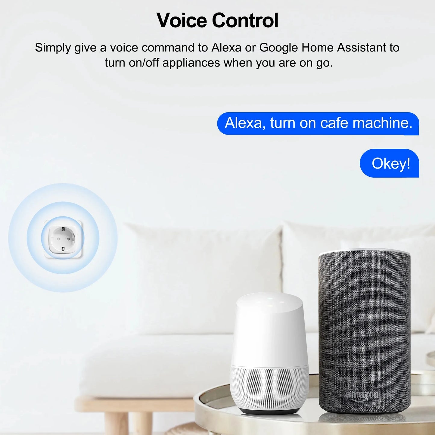 GIRIER Tuya WiFi Smart Plug 20A – EU Smart Socket with Power Monitor & Timer, 4200W, Works with Alexa & Google Home