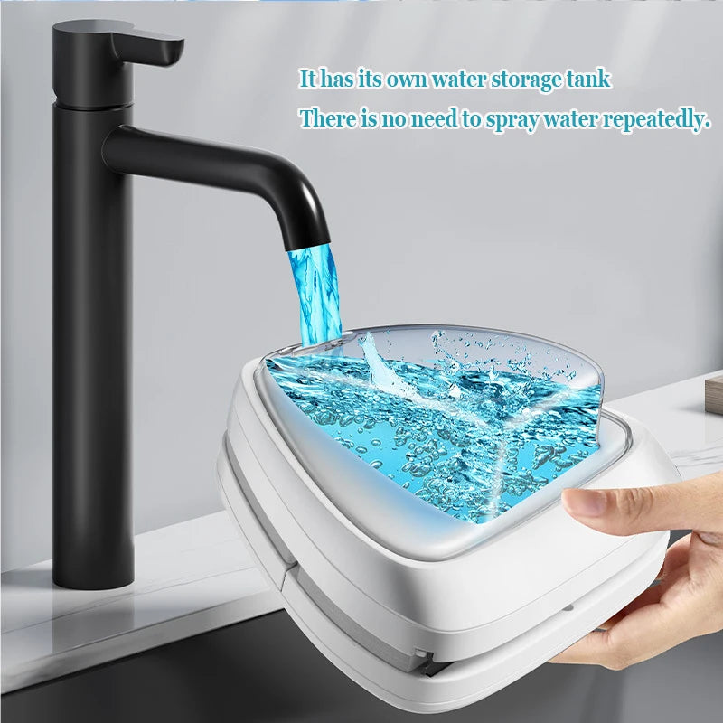 Magnetic Window Cleaner – Double-Sided Water-Filled Glass Cleaner with 10 Sponges (3–8mm Windows)