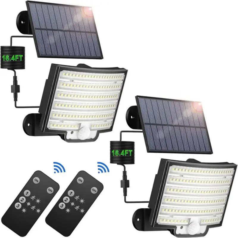 Solar Outdoor LED Motion Sensor Light – Waterproof Security Floodlight with Remote Control