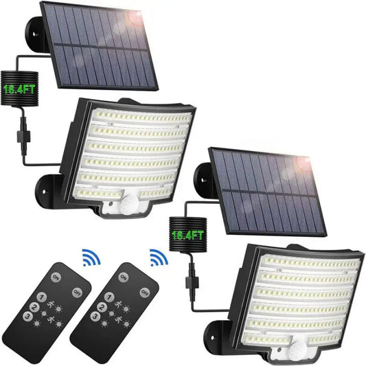 Solar Outdoor LED Motion Sensor Light – Waterproof Security Floodlight with Remote Control