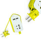 US Plug Power Strip with 2 USB Ports – Portable Extension Socket with 1.5m Cable