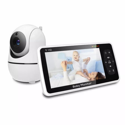 5-Inch Video Baby Monitor with Camera & Audio – Long Battery, Clear Video & Smart Alerts
