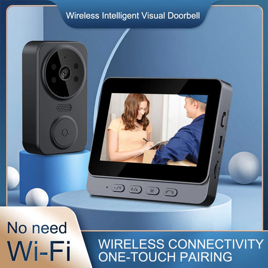 Door Eye Camera 2.4G WiFi 800mAh Battery Video Intercom Door Cameras 4.3 Inch IPS Screen Digital Magic Door Eye Two-Way Intercom