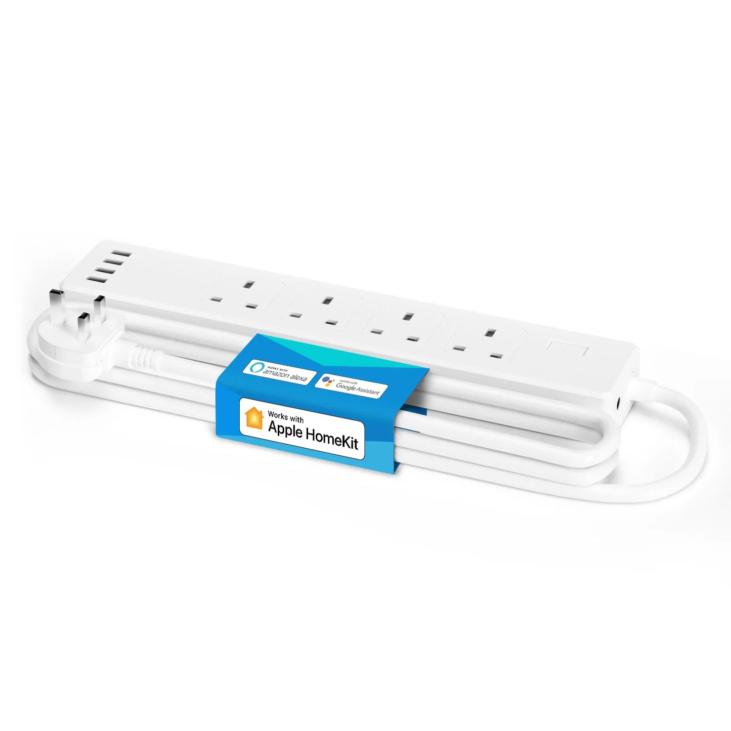 Meross WiFi Smart Power Strip – Surge Protector with EU/UK/US Sockets & USB Ports, Works with HomeKit, Alexa, Google & SmartThings
