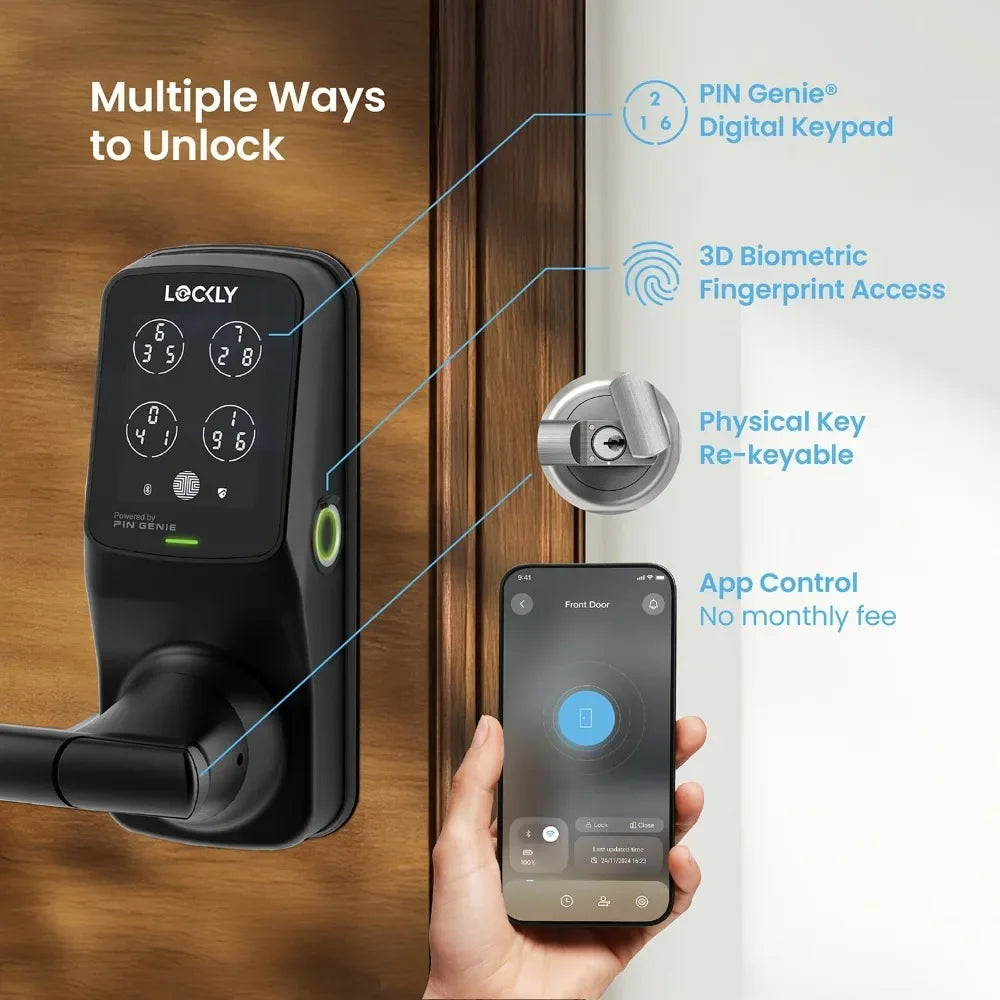 Secure Pro Smart Lock – WiFi Keyless Entry with 3D Fingerprint Sensor