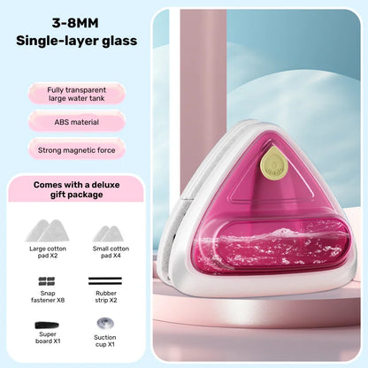 Upgraded Magnetic Glass Cleaning Tool – Safe & Easy Window Cleaning with Anti-Fall Rope
