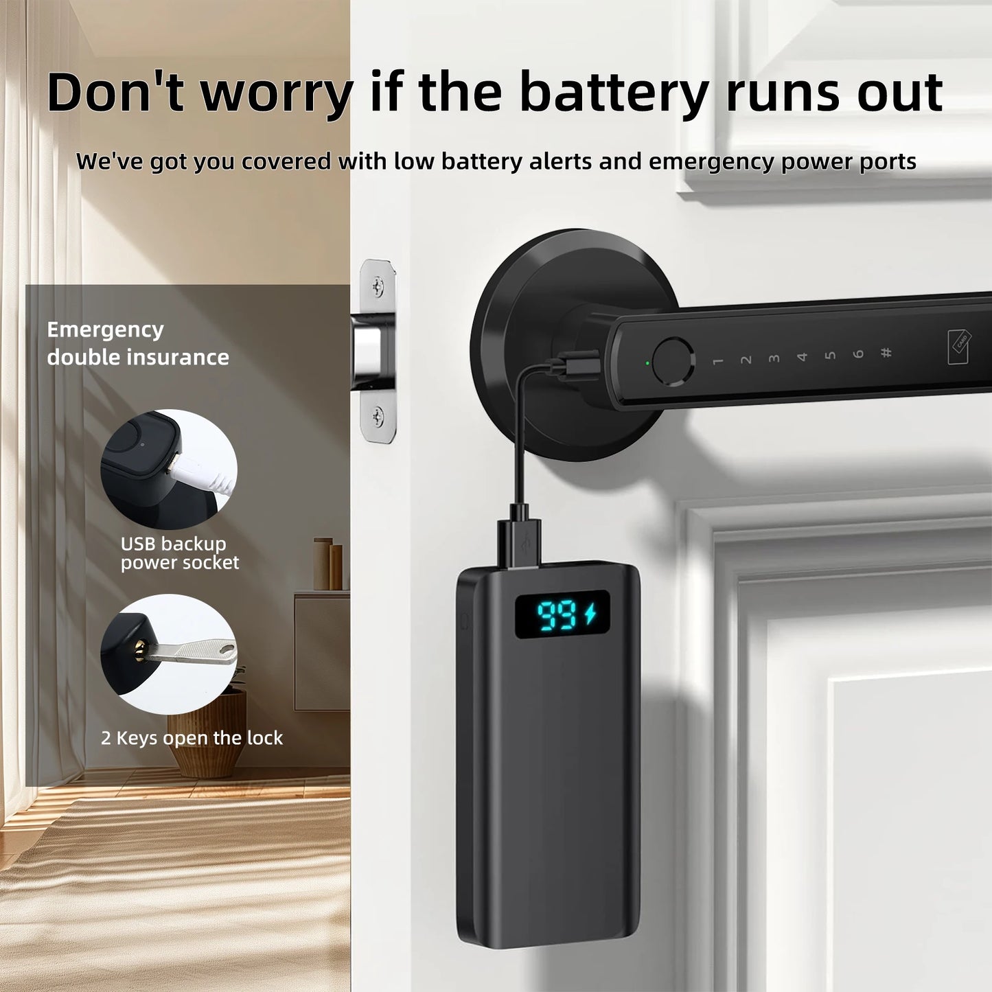 Viladepot Smart Lock – Fingerprint & App-Controlled Keyless Entry