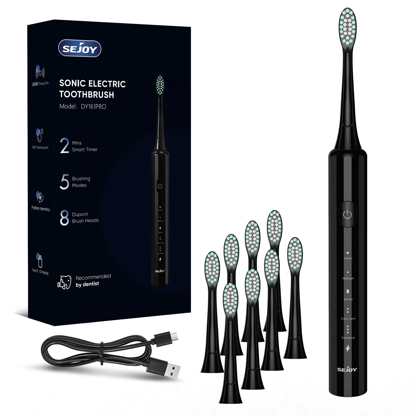 SEJOY Sonic Electric Toothbrush – Teeth Whitening & Gum Care