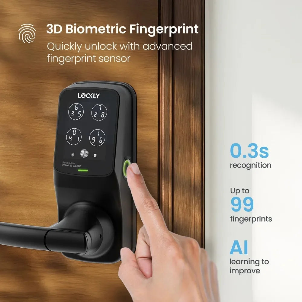 Secure Pro Smart Lock – WiFi Keyless Entry with 3D Fingerprint Sensor