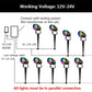 RGBW Outdoor Landscape Spotlight – 12W Waterproof LED Garden & Lawn Lamp with Remote