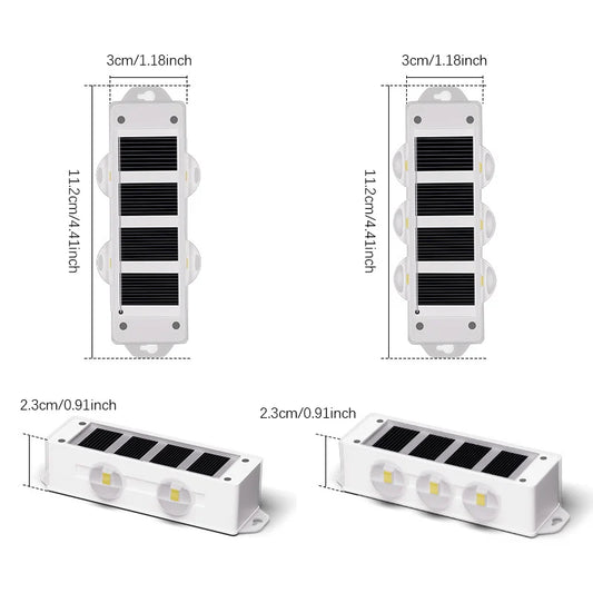 4Pcs Solar Wall Lights with Smart Light Sensor – Outdoor LED Lights, 8H Illumination, Auto On/Off for Garden Fence Pathway