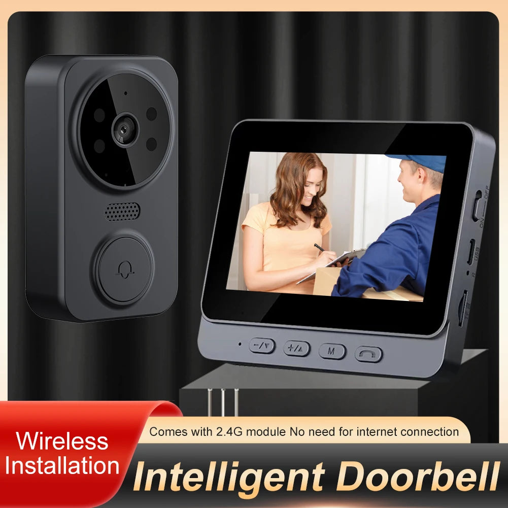 Smart Door Eye Camera – 2.4G WiFi Video Intercom with 4.3” IPS Screen
