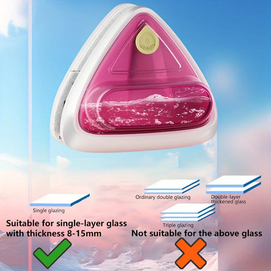 Upgraded Magnetic Glass Cleaning Tool – Safe & Easy Window Cleaning with Anti-Fall Rope