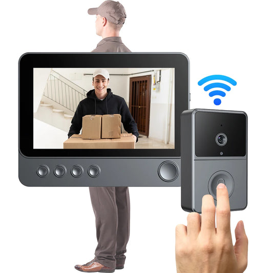 2.4G Wireless Video Intercom Doorbell with 43 Inch IPS Screen and Night Vision for Home Security