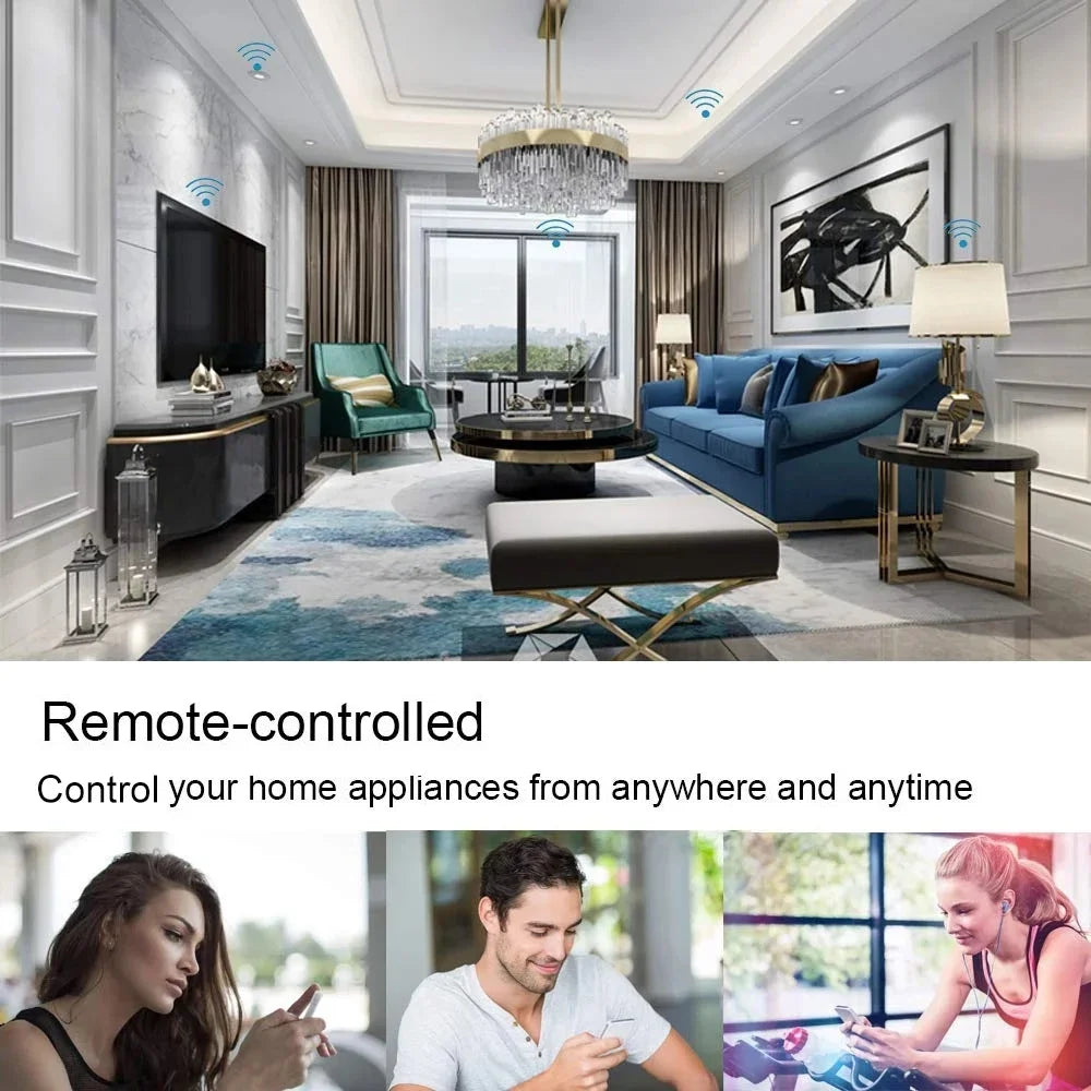 Melery WiFi Smart Power Strip – 4-Way AC Brazil Plug with USB Ports, 1.5m Extension Cord, Works with Alexa, Google Home & Tuya App