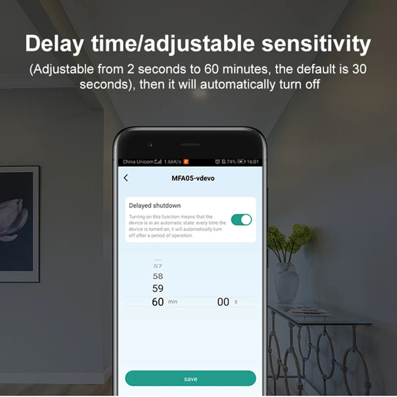 Tuya WiFi Smart PIR Motion Sensor Light Switch – US Standard 1/2 Gang, 15A, Voice Control with Alexa & Google Home