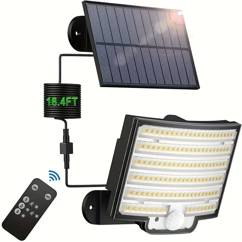IP65 Waterproof Solar Outdoor LED Light – Motion Sensor Floodlight with Remote Control