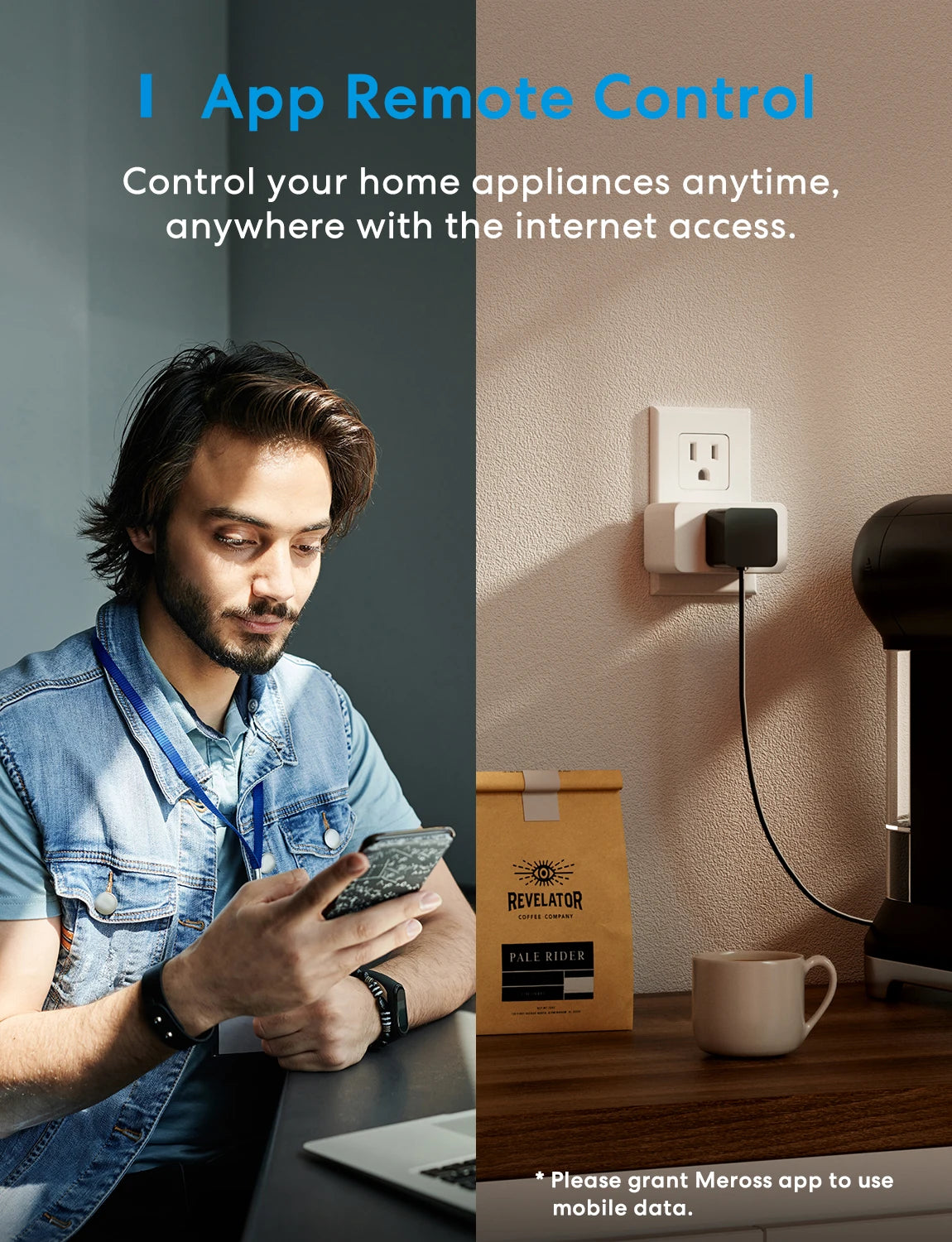Meross Smart Plug 4-Pack – Matter WiFi Outlets with Power Monitoring (US/CA Standard)